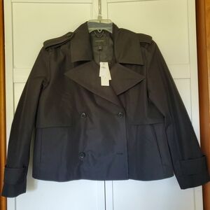Banana Republic Black Cropped Trench Jacket Versatile Style